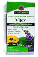 Nature's Answer Vitex (Agnus-Castus) Chastetree Berry Vegetarian Capsules, 90-Count
