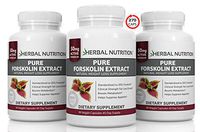 Forskolin Extract for Weight Loss 250mg Three 90 Count Bottles 20% Extract of Pure Coleus Forskohlii Ideal Diet & Athletes Formula Promotes Lean Body Mass US MFD