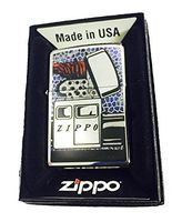 Zippo Custom Lighter - Vintage Zippo Car Fusion Design High Polish Chrome