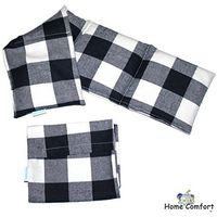Microwavable Heating Pad with Washable Bag (Black Plaid w/Bag)