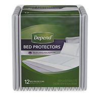 Depend Incontinence Bed Protectors, Disposable Underpad, Overnight Absorbency, 12Count (Pack of 1)