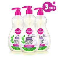 DAPPLE Baby Bottle and Dish Liquid, Lavender Dish Soap, Plant Based, Hypoallergenic, 16.9 Fl Oz, Pack of 3