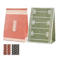 Football Goodie Candy Treat Bags Birthday Super Bowl and NFL Party Favor Supplies Set of 24,with Thank You Stickers