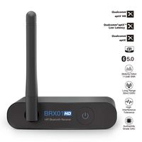 AKSONIC aptX HD 100 Feet Bluetooth Stereo Receiver, Built-in Amplifier Antenna with Extra Coverage, Wireless Audio Adapter DAC Receiver for Stereo Speaker, Support RCA to 3.5mm, Optical Connection