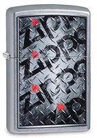 Custom Personalized Diamond Plate Zippo Design™ Street Chrome Windproof Lighter Free Engraving #29838