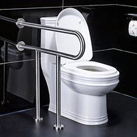 JCWANGDEFU Grab Bar Handrails Hand Grips Safety Handle Assist Frame Railings Rail Support for Toilet Bathtub Bathroom Shower, Heavy Duty, 304 Stainless Steel, Sand Light