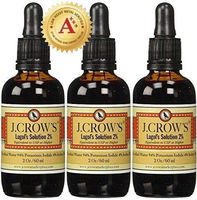 J.CROW'S® Lugol's Solution of Iodine 2% 2 oz Three Pack (3 Bottles)