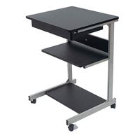 Tilt Top Overbed Table Drive Four Wheels with Storage Compartment 360 Degree Rotation Home Wear-Resistant Waterproof,Black