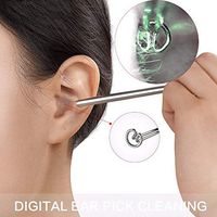Ear Cleaning Endoscope, Visible Ear Wax Remover with Tool Stainless Steel Spoon Safe Healthy Cleaning Ear Care