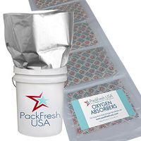 PackFreshUSA 5 Gallon Mylar Bags with 2000cc Oxygen absorbers Individually Sealed (6) LTFS Guide