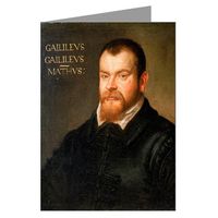 12 Vintage Notecard set of Galileo Galilei by Domenico Tintoretto Date 1605-1607.