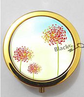 BlackKey Beautiful Dandelion Seed 3-Compartment Decorative Pocket Gift Box Case Organizer for Pill, Color 2 -1580