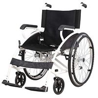 JUFU Wheelchair Light Folding Manual Trolley Full Steel Reinforcement Frame Old Age Wheelchair | (Color : Black)