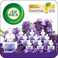 Air Wick Plug in Scented Oil 10 Refills, Lavender & Chamomile, Eco Friendly, Essential Oils, Air Freshener