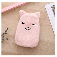WYQWANLJX Hot Water Bottle Rubber Hot Water Bottle Bag Bow Tie Warm Relaxing Heat,Cold Therapy 500ML,Cat Hot Water Bottle,Pink