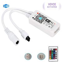 DUKORA LED Controller WiFi Wireless Smart RGB/GRB Controller, Compatible with Alexa Google Home, Working with Android, iOS System, for 5050/3528 LED Strip Light, Comes with 24 Keys Remote