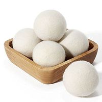 Wool Dryer Balls (6 Pack of XL), Reusable Natural Fabric Softener with 100% New Zealand Wool, Eliminates Wrinkles and Saves Drying Time, Hypoallergenic for Sensitive Skin