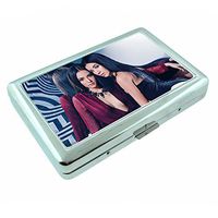 Thai Thailand Pin Up Girls S5 Silver Cigarette Case Metal Wallet Id Holder 4" X 2.75" RFID Protection