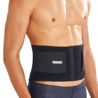 Bracoo Back Lumbar Brace, Abdominal Support Belt for Strains, Sprains and Pain Relief - Adjustable Straps, Lightweight & Flexible, BS31 (S/M (28" - 42"), Black)