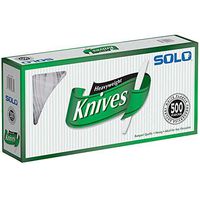 Solo White Heavyweight Knives, 500 Count (4 Pack)