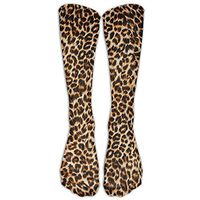 Leopard Print Socks, SHI FU Unique Novelty Dress Crew Cotton Funny Stockings, One Size