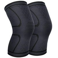 AVIDDA Knee Brace Support Pair for Men Women, Compression Knee Sleeve for Joint Pain Relief, Arthritis, Meniscus Tear, Injury Recovery, Running, Squats, Weight Lifting, Football Gray M