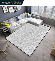 Bigdatastore Animal Print Solid Area Rug Underpadding, Crocodile Leather Pattern in Material Fashion Theme Design Print, Easy Maintenance Area Rug Living Room Bedroom Carpet(3'x 8')