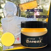 All Natural Wood Seasoning Wax Tin - Coconut Oil and Beeswax Food Safe Sealer Cleaning for Furniture,Cutting Board, Bowl and Houseware (W/Sponge)