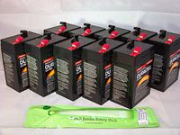 10 Pack of Dura6-5F Batteries with a Glow Stick.