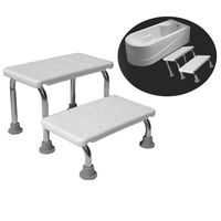 Multifunction Stainless Steel Stepped Shower Stool - Non-Slip Bathroom Seats Shower Seat Bath Bench Bathtub Pedal - Pregnant Disabled Seniors - Max 150kg