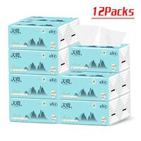 ZUZZEE 12 Packs 4 Layers Natural Soft Bathroom Toilet Paper Bamboo Pulp Tissue