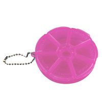 Polytree 7 Day Weekly Round Pill Box Supplement Case for Pocket or Purse Travel Medication Carry Case - Daily Vitamin Organizer Box