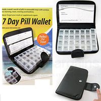 Deluxe 7 Day Pill Organizer Dispenser Box In Wallet Weekly Medicine Travel Case