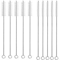 JOYECO 10 Pcs Straw Cleaning Brush Reusable Metal Pipe Cleaner for Multiple Size Straws, Keyboards, Jewelry