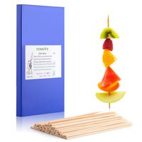 TONGYE Premium Natural BBQ Bamboo Skewers for Shish Kabob, Grill, Appetizer, Fruit, Corn, Chocolate Fountain, Cocktail and More Foods, More Size Choices 4"/6"/8"/10"/12"