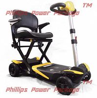 Transforming Electric Folding Scooter - 4-Wheel - Yellow - Phillips Power Package TM - $500 Value