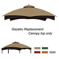 Eurmax Replacement Canopy Top for Lowe's Allen Roth 10X12 Gazebo #GF-12S004B-1 (Khaki)