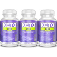 Keto BHB Real Capsules for Weight Loss, Keto BHB 800 Pills for Real Energy, Focus, Metabolism Boost - Premium Advanced Powder Exogenous Ketones for Rapid Ketosis Diet for Men Women - 3 Bottles