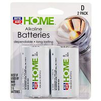 Rite Aid Home Alkaline D-Batteries, 2 ct