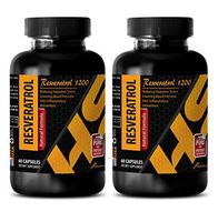 Brain Function Booster - RESVERATROL 1200 - Natural Formula - Green Tea Extract Capsules - 2 Bottles 120 Capsules