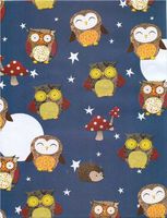 Owl Rolled Gift Wrapping Paper 2 Sheets of 20 in x 27.5 in