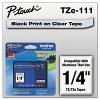 Laminated Tape Cartridge, For EZ Models, 1/4", Black/Clear, Sold as 1 Each