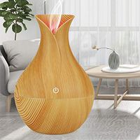 AIRICH Wood Grain Humidifier USB Portable Aromatherapy Essential Oil Evaporator Humidifier Compact Device 7 Colour Changing LED Lights Aroma Diffuser
