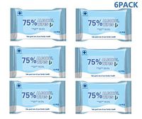 Alcohol Disinfectant Wipes,Wet Wipes 75% Alcohol (6pack,60 Wipes)