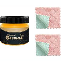 Wood Seasoning Beewax Complete Solution Furniture Care Beeswax,Home Cleaning Multipurpose Natural Beeswax Polished Waterproof and Wear-Resistant Beeswax