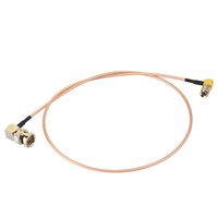 Superbat HD-SDI hard disk video ecorder cable DIN 1.0/2.3 Right Angle to BNC 75ohm for Blackmagic BMCC BMPC HyperDeck Kameras 2ft(60cm)