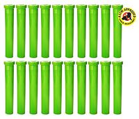 EZtube 20-Pack Child Resistant Line-Up 4.5" Inches Joint Blunt Cigarette Doob Tube Holder Waterproof Airtight Smell Proof Odor Sealing Container (Green)