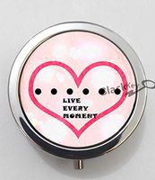 BlackKey Live Every Moment 3-Compartment Decorative Pocket Gift Box Case Organizer for Pill, Color 1 -1510