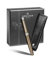 Caran d'Ache Leman Fountain Pen, Caviar Design with Silver-Plating, Nib M (4799.497)