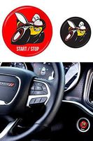 REVION Autoworks Scat Pack Starter Button Decal Overlay fits 2015-2019 Dodge Charger/Challenger | SRT Style Start Stop Sticker Emblem | Push Start Badge Cover | Scatpack Accessories